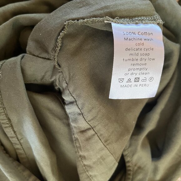 NWOT Ali Golden Slitback Cotton Jumper in Olive - Picture 4 of 4